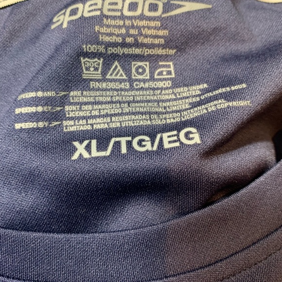 SPEEDO Mens Navy Logo Graphic Short Sleeve Crew Neck Shirt XL - Picture 8 of 9